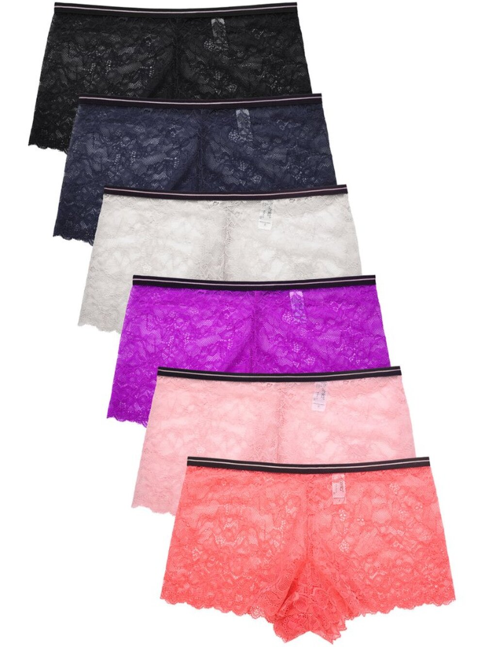 $10 SALE PACK OF 6 Women's Allover Lace Solid Hipster Panty (LP9104LH)